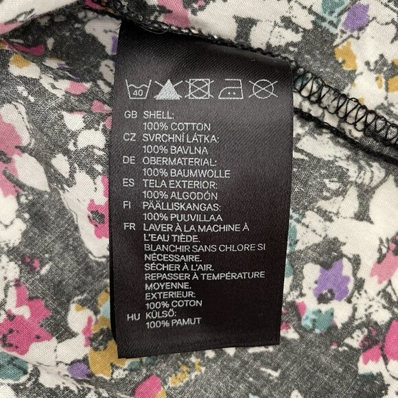 H&M Sundress Black Floral Adjustable Strap Cotton Cottage Boho Feminine Beach 10 - Picture 10 of 10